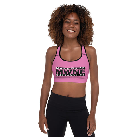 Women's AP7 MWNE Padded Sports Bra - Pink – Antonio Penn Official Website