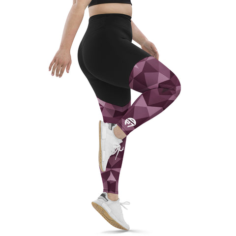 Women's AP7 Kaleidoscope-Purple Sports Leggings